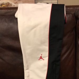 Authentic Jordan Joggers. Black White and red.